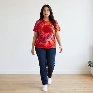 Handmade Ice Dyed Spiral T-shirt